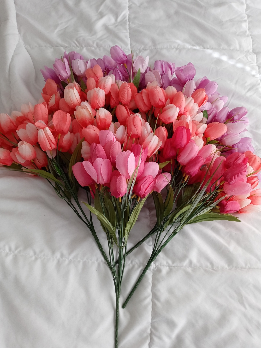 Ashland Pink, Coral & Lavender Artificial Tulip Bundle